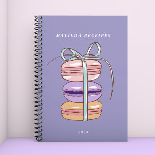Cute Macarons Pastry Chef Baking Recipe Name Notebook