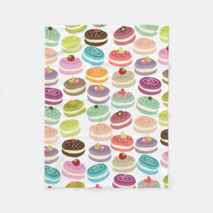 Cute Macarons Pattern Fleece Blanket