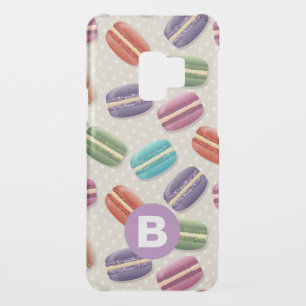 Cute Macaroon Pattern Dotty Purple Monogram Uncommon Samsung Galaxy S9 Case