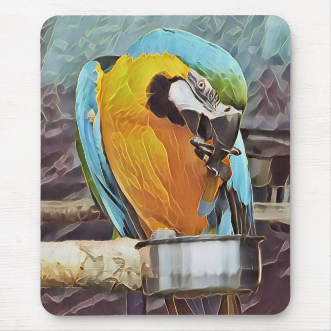 CUTE MACAW MOUSE PAD (Front)