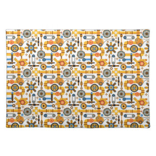 Cute Machinery Drawing Cloth Placemat