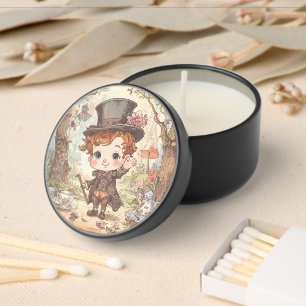 Cute Mad Hatter Whimsical Wonderland Woodland Art Mini Candle Favors