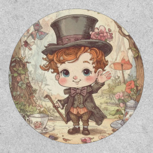 Cute Mad Hatter Whimsical Wonderland Woodland Art Patch