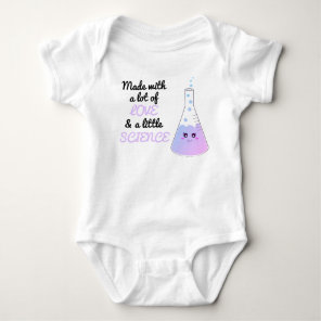 Cute Made With Love And Science Beaker Purple Blue Baby Bodysuit