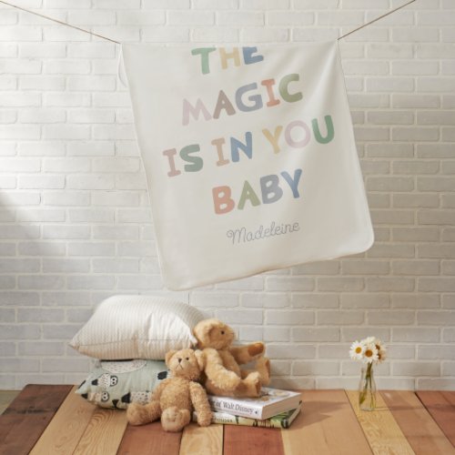 Cute Magic Baby Newborn Custom Name  Baby Blanket
