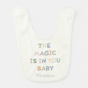 Cute Magic Baby Newborn Custom Name  Bib