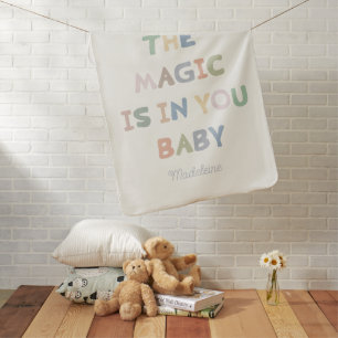 Cute Magic Baby Newborn Custom Name  Blanket