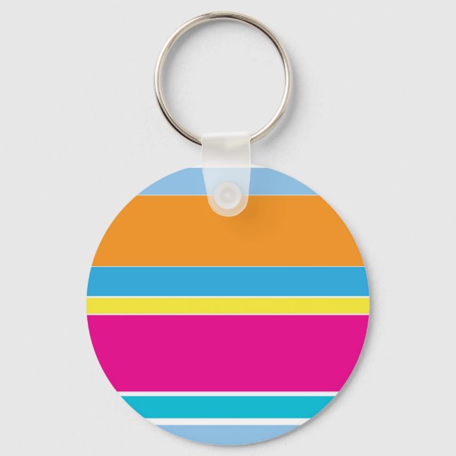 Cute magic colorful stripes keychain (Front)