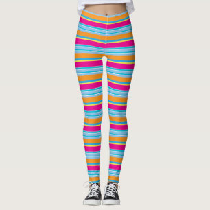 Cute magic colorful stripes leggings