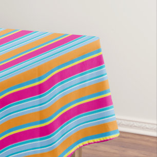 Cute magic colorful stripes tablecloth