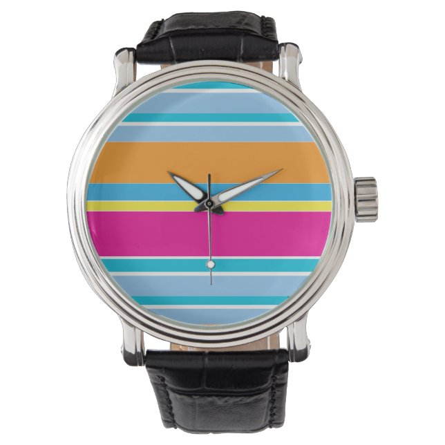Cute magic colorful stripes watch (Front)