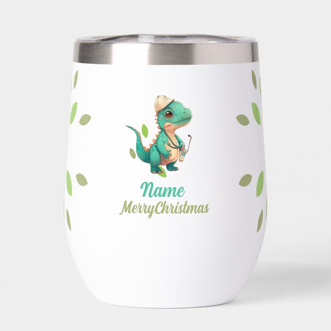 Cute Magic Dragon Thermal Wine Tumbler (Back)