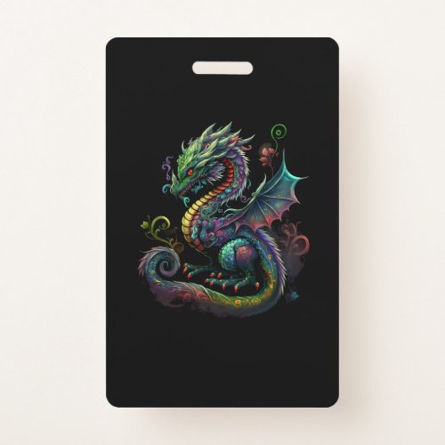 cute_magic_fantasy_chineese_dragon_illustration badge