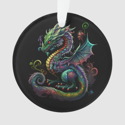 cute_magic_fantasy_chineese_dragon_illustration ornament