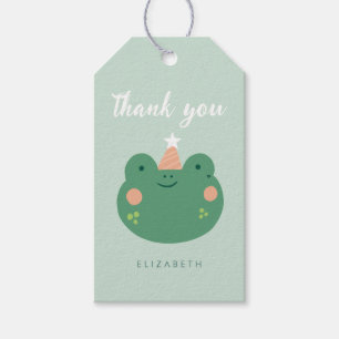 Cute Magic Frog Birthday Gift Tags