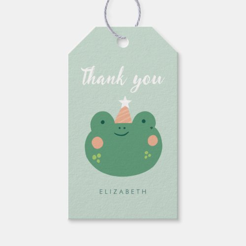 Cute Magic Frog Birthday  Gift Tags