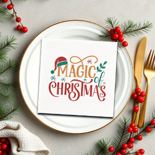 Cute 'Magic of Christmas' Napkins