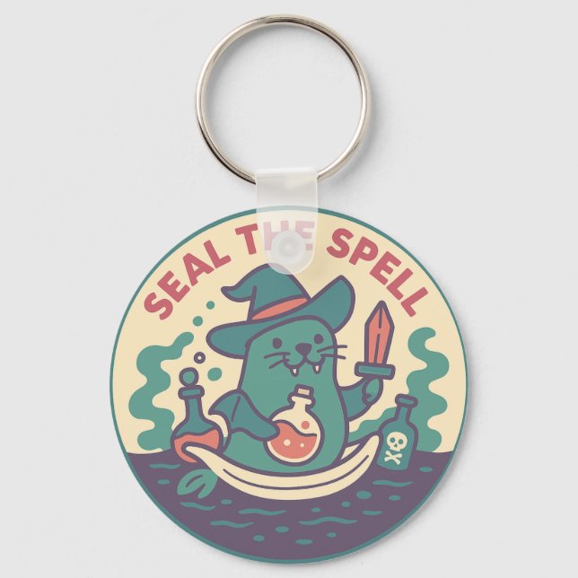 Cute Magic Seal Potion Keychain (Front)