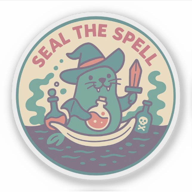 Cute Magic Seal Potion Sticker (Front)