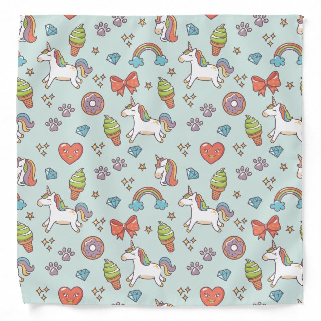 Cute Magic Unicorn Bandana (Front)