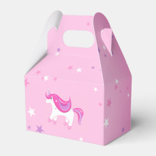 Cute Magic Unicorn Birthday Girl Pink Favor Box 🦄