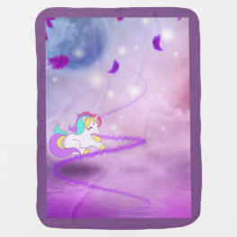 Cute Magical Baby Unicorn Receiving Blanket
