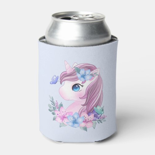 Cute  Magical Baby Unicorn with Big Eyes Can Cooler
