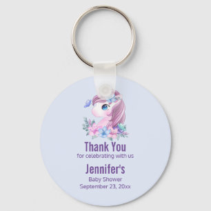 Cute & Magical Baby Unicorn with Big Eyes Favor Keychain