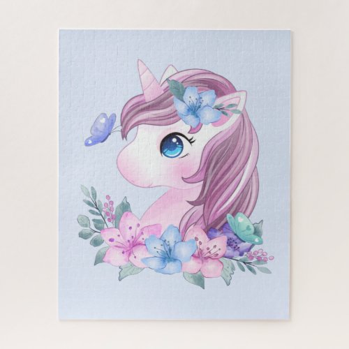 Cute  Magical Baby Unicorn with Big Eyes Jigsaw Puzzle