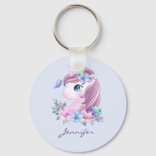 Cute & Magical Baby Unicorn with Big Eyes Keychain