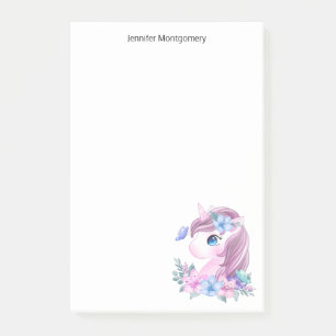 Cute & Magical Baby Unicorn with Big Eyes Post-it Notes