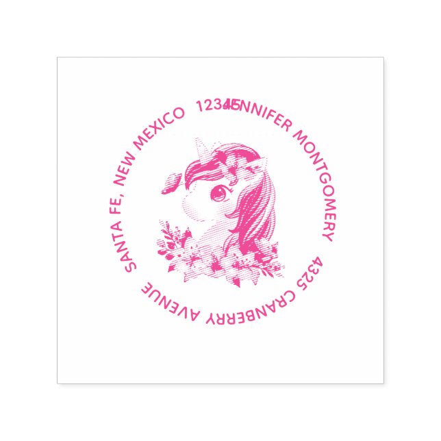 Cute & Magical Baby Unicorn with Big Eyes Self-inking Stamp (Design)