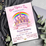 Cute magical castle rainbow princess 2nd birthday invitation<br><div class="desc">Celebrate your little one's second birthday in style with our Cute Magical Castle Rainbow Princess 2nd Birthday Invitation. This enchanting invitation is a perfect way to set the tone for a magical celebration fit for a princess. The centerpiece of this invitation is a stunning castle illustration, complete with turrets, towers,...</div>