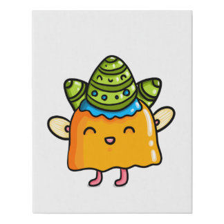 Cute Magical creature art Faux Canvas Print