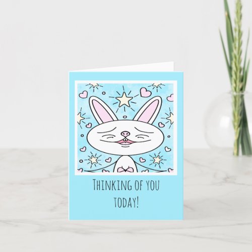Cute Magical Easter Bunny Holiday Card