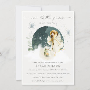 Cute Magical Enchanted Fairy Baby Shower Invite