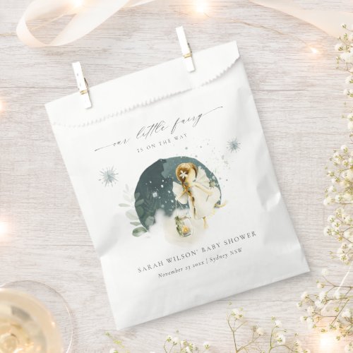 Cute Magical Enchanted Fairy On Way Baby Shower Favor Bag