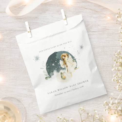 Cute Magical Enchanted Fairy On Way Baby Shower Favor Bag