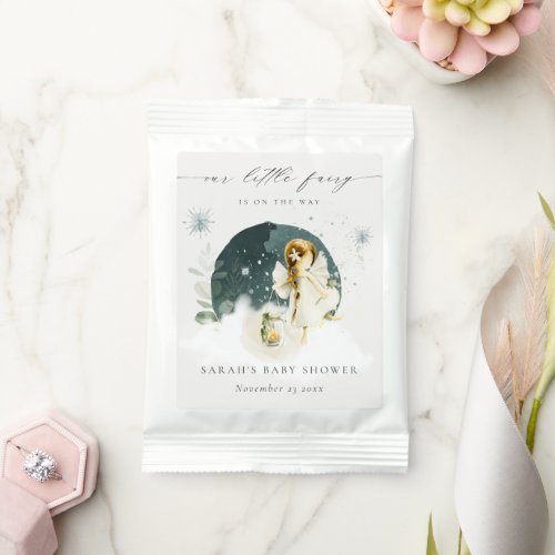 Cute Magical Enchanted Fairy On Way Baby Shower Margarita Drink Mix