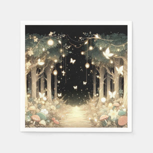 Cute Magical Enchanted Forest Baby Shower Napkins