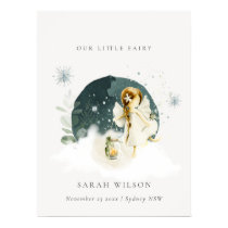 Cute Magical Enchanted Little Garden Fairy Snow Poster