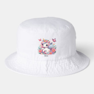 Cute Magical Floral Unicorn Girly Birthday Gift Bucket Hat