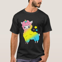 Cute Magical Llama Unicorn  Llamacorn T-Shirt