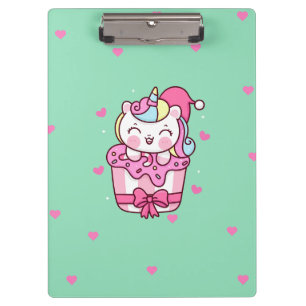 Cute magical unicorn clipboard