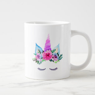 Cute Magical Unicorn Face Giant Coffee Mug