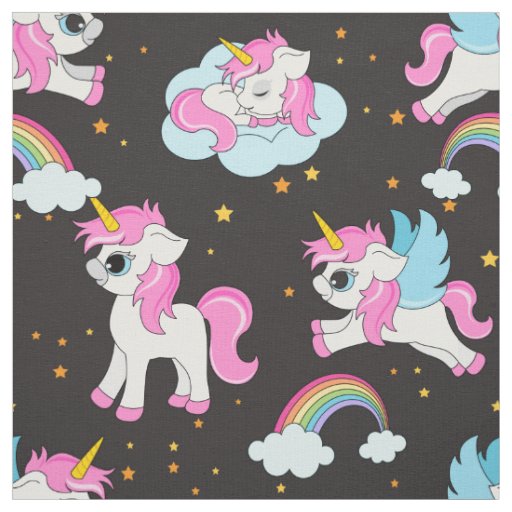 Cute magical unicorn girly fabric