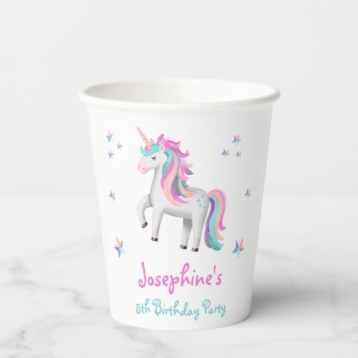 Fairytale Unicorn Paper Cups 266ml Party Decoration main image 1