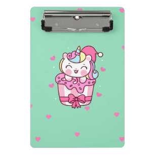 Cute magical unicorn mini clipboard