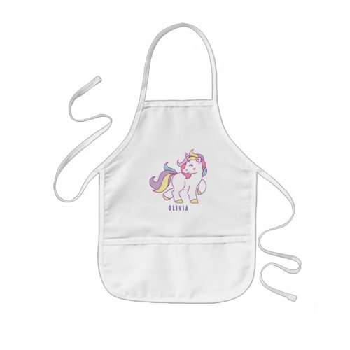 Cute Magical Unicorn Personalized Kids Apron