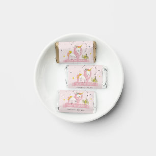 Cute Magical Unicorn Pink Blush Kids Birthday Hershey's Miniatures